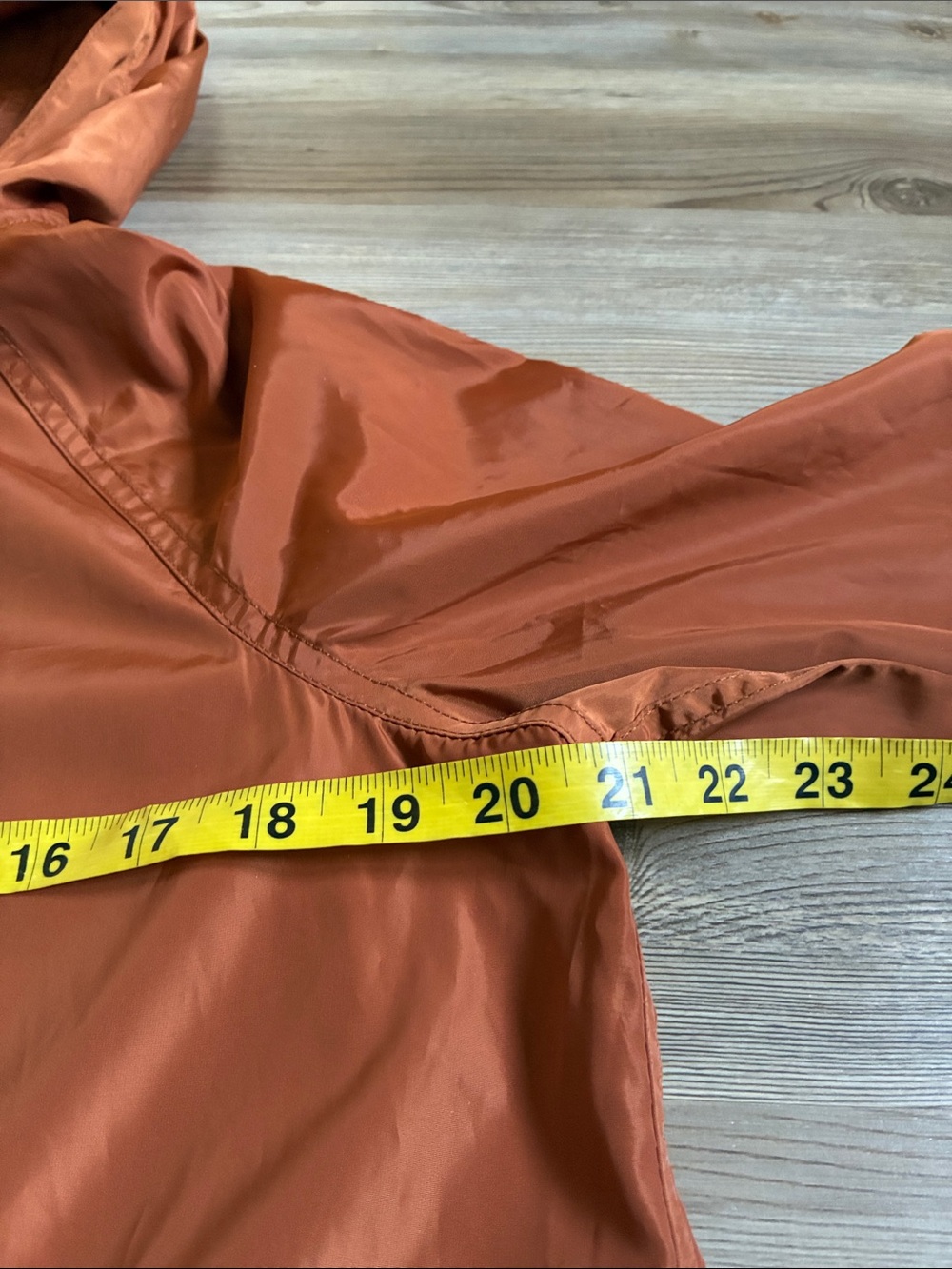 Madewell Raincheck Packable Hooded Raincoat Windbreaker Burnt Orange Women S - Picture 8 of 14